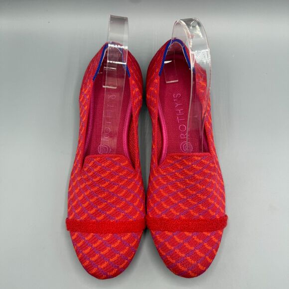 Rothys The Loafer Women’s Flats Pomegranate Red Knit Shoes Comfort Flats Sz 9.5 - Picture 4 of 9